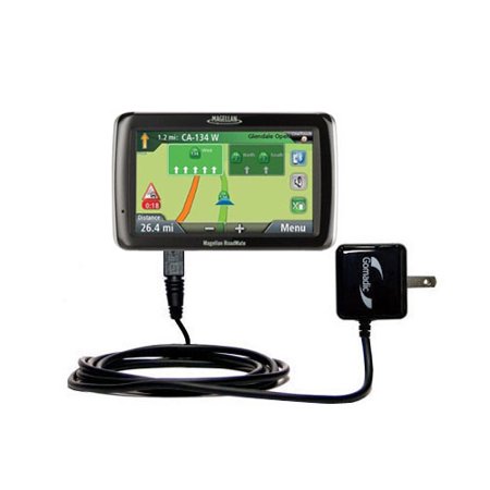 Gomadic Intelligent Compact AC Home Wall Charger suitable for the Magellan Roadmate 2055
