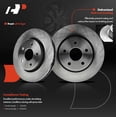 thumbnail image 2 of A-Premium Front Disc Brake Rotors Set Compatible with Jeep Grand Cherokee 2005-2010 Commander 2006-2010 3.0L 3.7L 4.7L 5.7L Front Left and Right 2-PC Set, 2 of 8