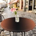 thumbnail image 3 of Ombre Orange Black Elastic Fitted Round Table Cover Gradient Color Waterproof Outdoor Tablecloth for Holiday Party, Picnic, Patio & Dining Fits Tables Up to 55"-60", 3 of 8
