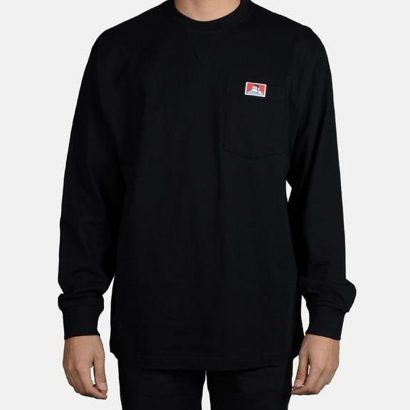 Ben Davis Classic Label Long Sleeve Pocket T-Shirt Heavyduty
