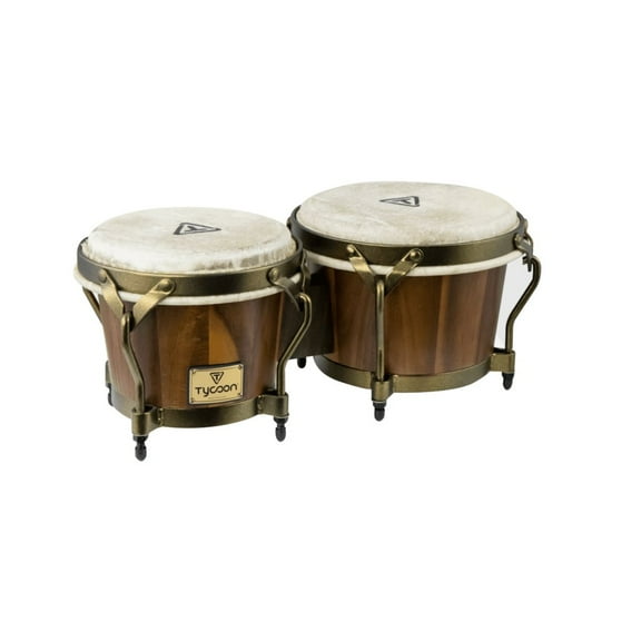 Tycoon Percussion Supremo Series Bongos Broad Leaf Acacia 7 & 8-1/2 Bongos