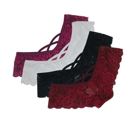 

Smilkoo Sexy Stretchy Underwear Women Lace Solid Panties