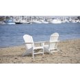 thumbnail image 2 of LuXeo Chaise Adirondack en Plastique à Dossier Courbé Hampton - Blanc (Ensemble de 2), 2 of 5