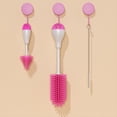 thumbnail image 4 of Accesorio Limpiador de Cepillo de de Silicona, Juego de Cepillos de Limpieza de Pajitas para Limpiar Recipientes de Cuello Estrecho Rosa, 4 of 6