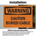 thumbnail image 3 of (2 Pack) Caution Buried Cable OSHA Warning Sign 10 Inch X 7 Inch Vinyl Label Decal Sticker Weather Resistant, UV Protected for Workplace, Business, and Construction Site, Made in the, 3 of 7