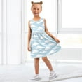thumbnail image 7 of Girls Dress Clouds Floating in The Sky Sleeveless Dress for Girls Hem A-Line Casual Sundress, 7 of 7
