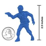 BMC Classic Plastic Army Men - 40pc Blue WW2 Soldier Figures - Made in USA