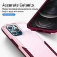 thumbnail image 4 of Heavy Duty Phone Case Designed for Apple iPhone 11 Pro Case with 1Pc Tempered Glass Screen Protector, Shockproof Dropproof Anti-Scratch Phone Case Cover for Apple iPhone 11 Pro,Pink, 4 of 7