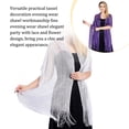 thumbnail image 4 of Sonducket Bufanda brillante Sexy de lujo, hilo fino, borla de encaje hueco largo, capas de boda brillantes exquisitas, bufandas portátiles Ropa, zapatos y accesorios Miscelánea Violeta, 4 of 6