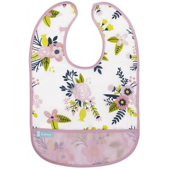 Kushies Cleanbib Infant or Toddler Waterproof Clean Bib with Pocket - K281