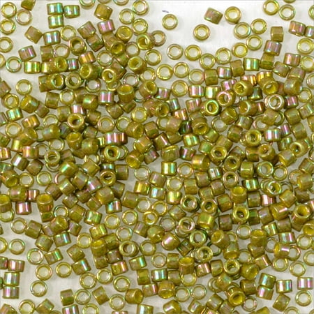 Miyuki Delica Seed Bead 11/0 Opaque Avocado Green Gold Luster AB (3 Gram (Best Way To Grow Avocado Seed)