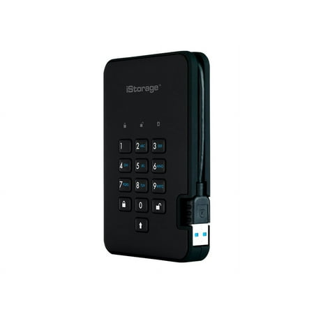 iStorage - diskAshur² 1TB USB 3.2 Gen 1 Portable SSD with Hardware Encryption - Black