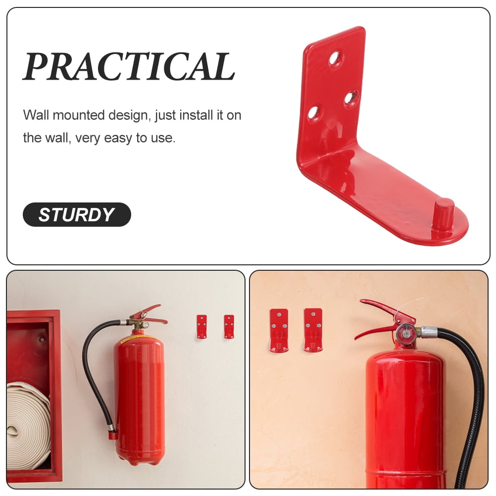 OUNONA 8 Pcs Mounting Fire Extinguisher 7.00X5.30X3.00CM Red