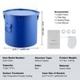 thumbnail image 4 of Fryer Grease Bucket 10 Gal Oil Disposal Caddy, Carbon Steel Fryer Oil Container with Lid, Lock Clips, Filter Bag, Rust-Resistant Coating for Hot Cooking Oil Transport, Restaurants, Food Trucks, 4 of 8