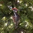 thumbnail image 6 of Cobane Studio Pileated Woodpecker Ornament - Blown Glass Bird Ornament for Christmas and Home Decor - Hand Painted and Dusted with Glitter, 6 of 6