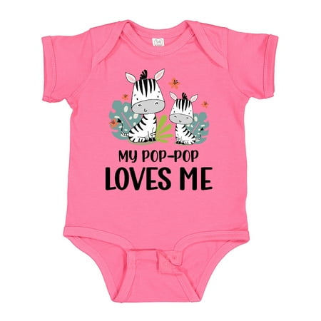 

Inktastic Zebra My Pop-pop Loves Me Gift Baby Boy or Baby Girl Bodysuit