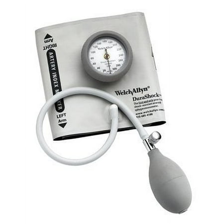 Welch Allyn Aneroid Sphygmomanometer Unit DuraShock 1-Tube Pocket Aneroid Adult Size 11 Cuff - DS44-11