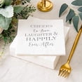 thumbnail image 4 of 3-Ply 50 Count Bridal Shower Napkins Disposable Cocktail Napkins Silver Foil Text Beverage Desert Cake Napkins for Engagement Party Decorations & Wedding Shower, Rehearsal Dinners Napkins, 4 of 6