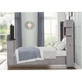 thumbnail image 5 of Modern Queen Bed Frame with Fireplace Headboard and Footboard, Gray Upholstered Platform Bed with TV Stand, Sturdy Wood Structure for Bedroom, 5 of 7
