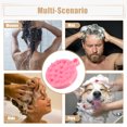 thumbnail image 5 of Unique Bargains Hair Care Hair Scalp Massager Shampoo Brush Pink 3.74"x3.15"x1.77", 5 of 6