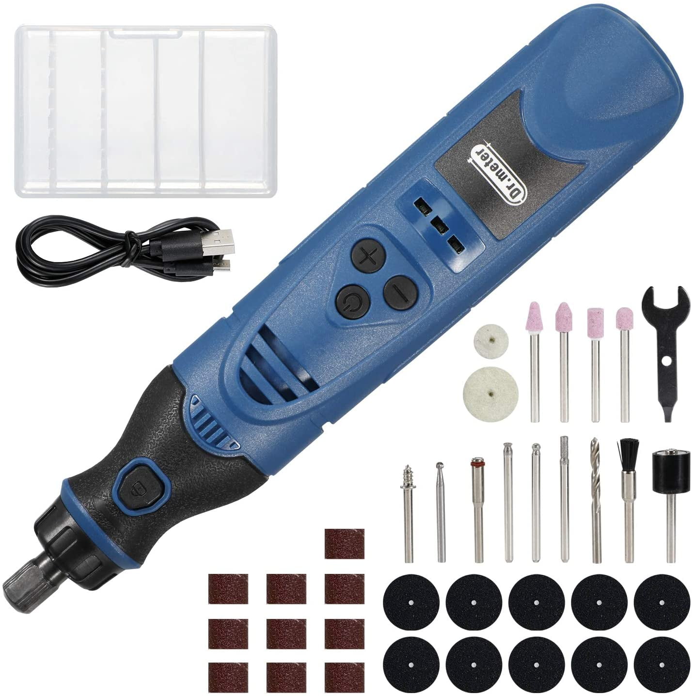Trimming Polishing and More! Sanding 3.6V Cordless Rotary 60 Piece Tool Set Grinding 