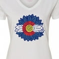 thumbnail image 4 of Inktastic Colorado Flag Sunflower Women's V-Neck T-Shirt, 4 of 5