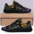 thumbnail image 3 of Halloween Dancing Skeleton Let's Go Ghouls Shoes Sneakers Black Size 8.5, 3 of 7