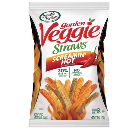 2x-Sensible Portions Screamin Hot Veggie Straws - 6oz