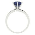 thumbnail image 4 of 2 ct Round Cut Simulated Blue Sapphire Solitaire 14K White Gold Womens Engagement Ring, 4 of 5