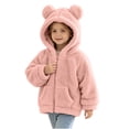 thumbnail image 3 of StSilkitty Baby Boys Girls Fleece Hooded Jacket Zip up Long Sleeve Jacket Coat with Pockets Fall Winter Warm Clothes Size 0-6, 3 of 6
