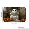 thumbnail image 4 of SPXUBZ Halloween Ghost Reading Newspaper Non Slip Flannel Floor Mat for Bathroom Kitchen Bedroom Decor 16x24 inch, 4 of 5