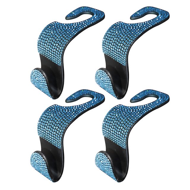 Riwesomey Paquete de 4 ganchos de plástico para reposacabezas de automóvil, portátil, desmontable, 360 grados, bolsa de compras para teléfono móvil, Type3 NO3 Riwesomey VI015497-04B