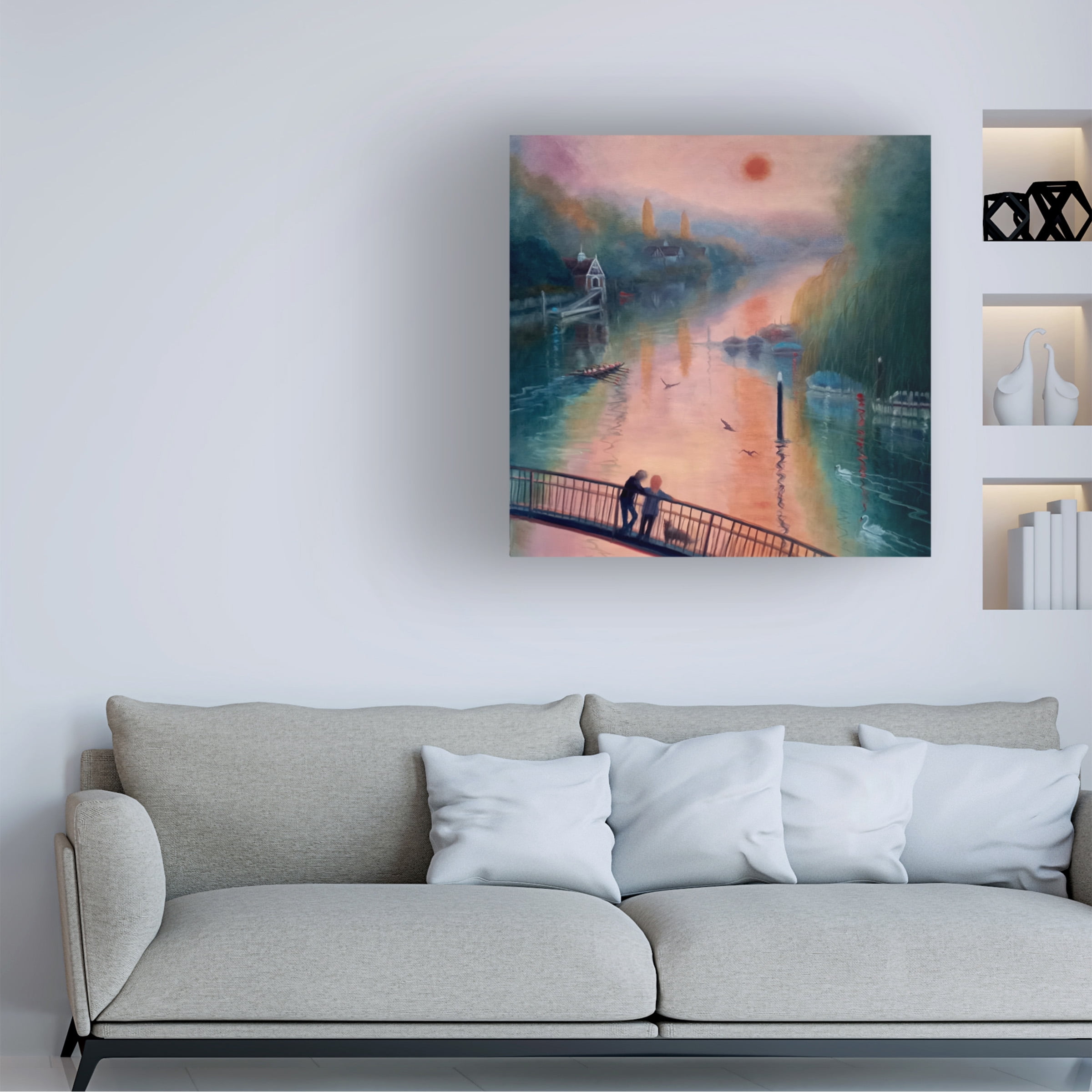 Lee Campbell 'Summer Morning Eel Pie Island' Canvas Art