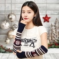 thumbnail image 6 of Luo Fashion under $3 Women’s Snowflake Fingerless Knit Gloves Half-Finger Warm Christmas Mittens, 6 of 7