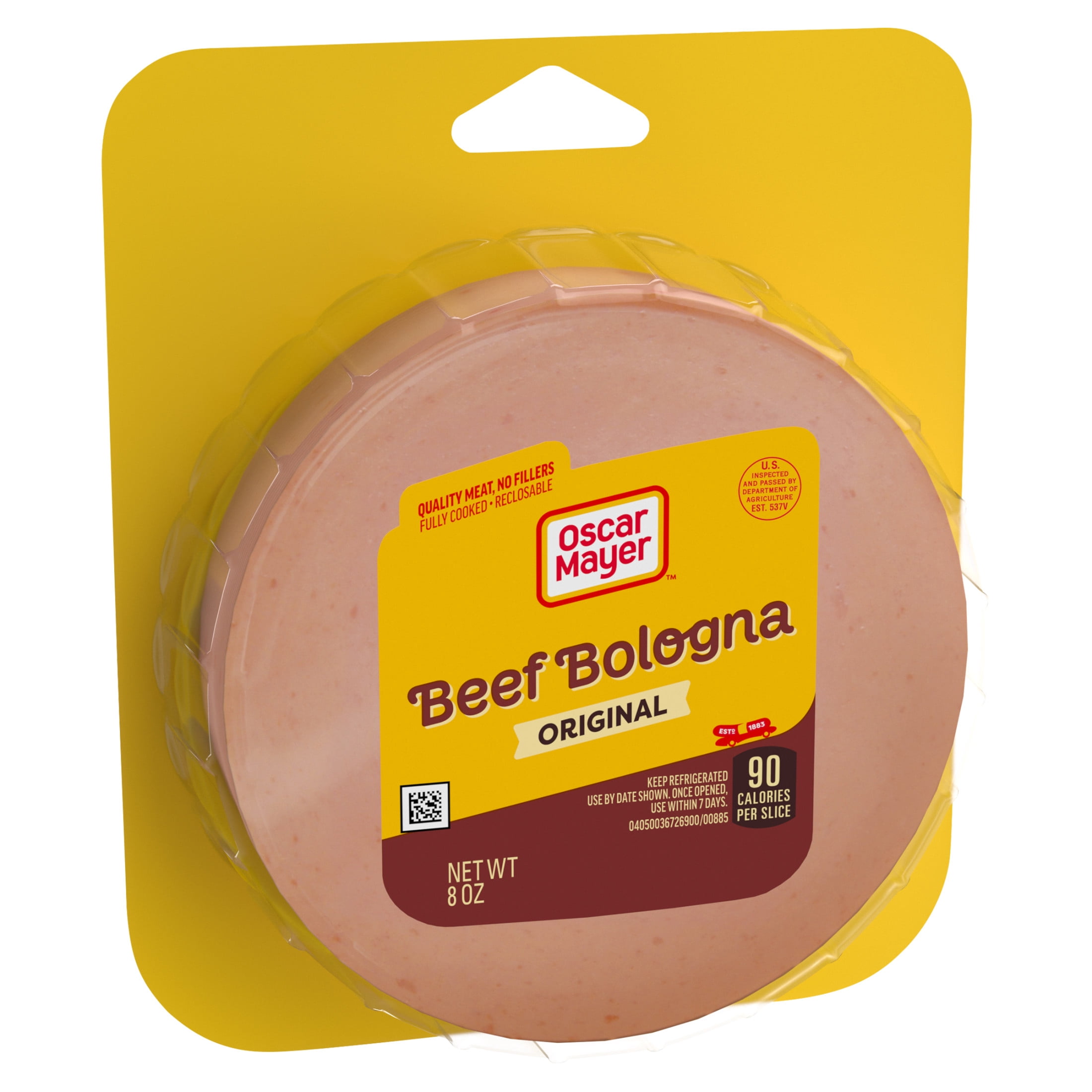 Oscar Mayer Original Beef Bologna Sliced Deli Meat, for Easy Lunches and Snacking, Quality Meat, No Fillers, 8 oz