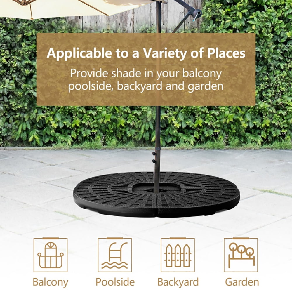Aimee Lii Round Cantilever Umbrella Base with Carry Handles for Garden, Patio Umbrella Stand Aimee Lii Round Cantilever Umbrella Base with Carry Handles for Garden, Patio Umbrella Stand