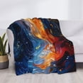 thumbnail image 3 of Uemuo Galactic Dog Swirls Art Printed Throw Blanket for Couch, Fluffy Fuzzy Blankets for Bed, Sofa, Cozy Flannel Faux Fur Blanket-50"x40", 3 of 6