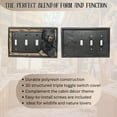 thumbnail image 2 of BestGiftEver Triple Toggle Decorative Light Switch Cover Plate with Black Bear and Tree Branch Accents - Rustic Electrical Cover Plate for Lodge Cabin House Style Ideal for Wildlife and Nature Lovers, 2 of 8
