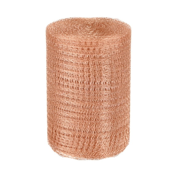 Uxcell 1 Pack Copper Mesh 5 inch x 32.8ft Copper Wool Rustproof Mesh Roll for Kitchens Pipes Walls Windows