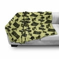 thumbnail image 3 of Hip Hop Soft Flannel Fleece Throw Blanket, Subculture Themed Print with Boombox Sneaker and Hip Hop Font, Cozy Plush for Indoor and Outdoor Use, 70" x 90", Pale Yellow Yellow, by Ambesonne, 3 of 6
