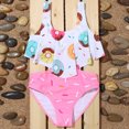 thumbnail image 5 of GYRATEDREAM Toddler Girl's 2 Piece Swimsuit Kids Two Piece Sport High Waist Bathing Suits Tankini Bikini Set Swimwear for 11-12Y, 5 of 9