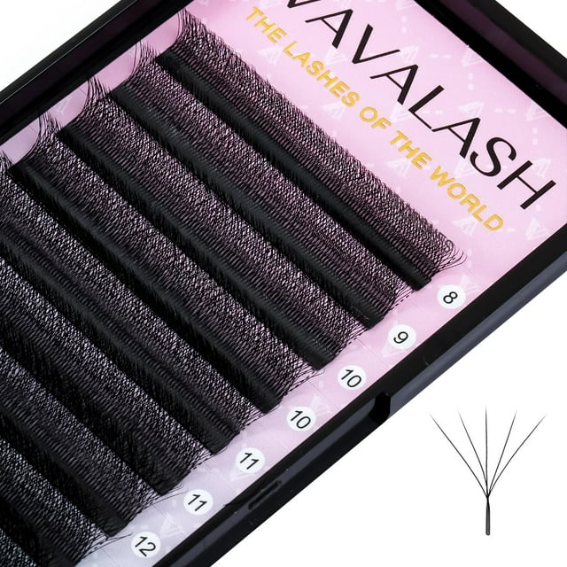 Extensor de pestañas VAVALASH, en forma de W, 5D, prefabricados, 0,07 mm, rizado en L