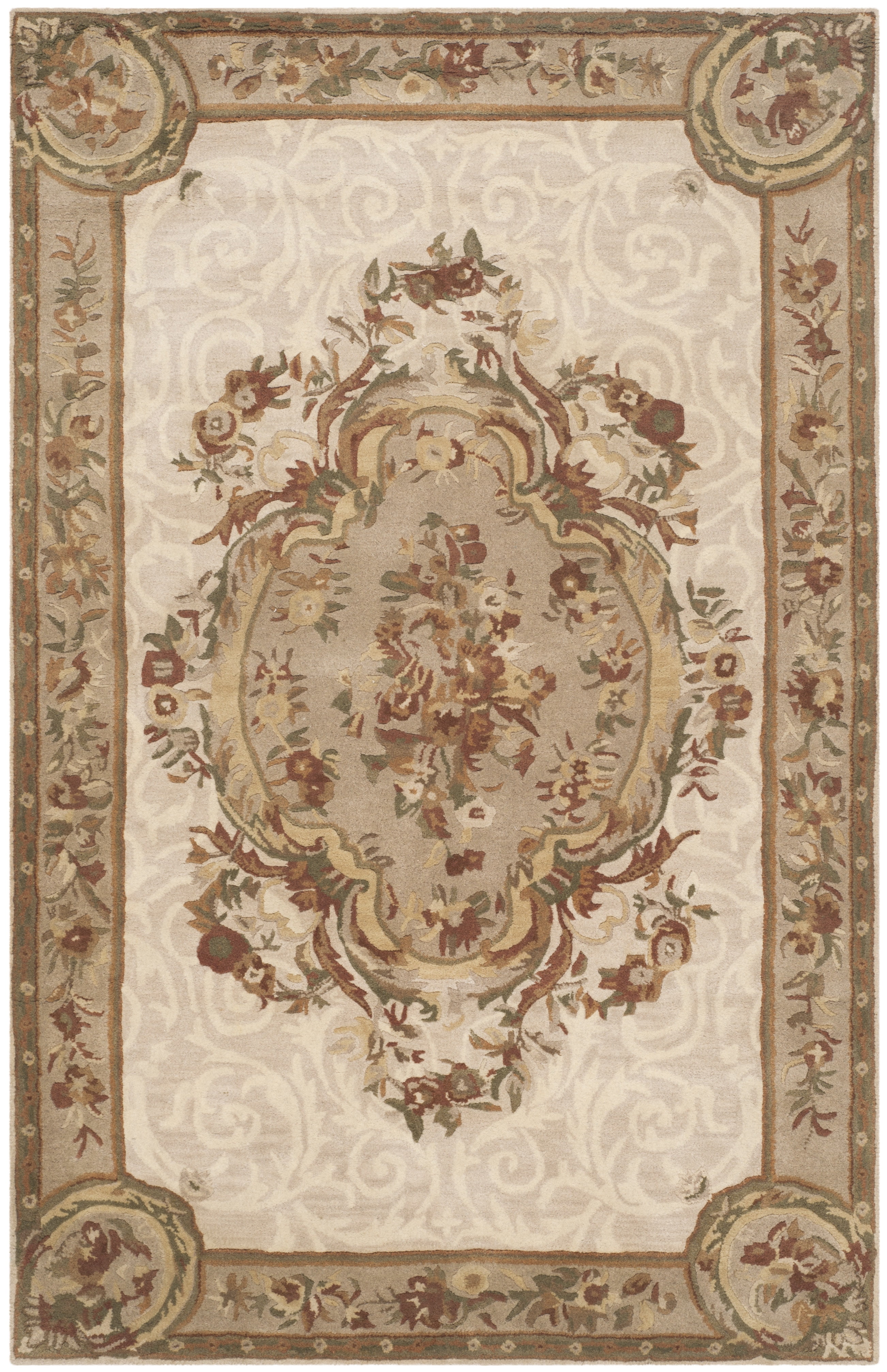 Safavieh Empire Bethanie Oriental Wool Area Rug, Ivory/Light Gray, 6' x 9'