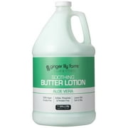 Ginger Lily Farms Club & Fitness Soothing Butter Lotion for Dry Skin, 100% Vegan & Cruelty-Free, Aloe Vera Scent, 1 Gallon (128 fl oz) Refill