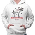 thumbnail image 2 of Merry Christmoose Hoodie Sweatshirt Unisex 4X-Large White, 2 of 5