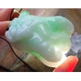 thumbnail image 6 of Certified Hand Carved Green Natural Myanmar Burma Grade A Jade jadeite Monkey Buddha Hand Pendant Necklace, 6 of 8