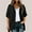 Black, variant on Bzhegqhd Women Solid Color Plus Size Open Spring Summer Casual Short Sleeved Front Open Top Cardigan Jacket