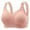 Pink, variant on Oplxuo Womens Full Coverage Wireless Bra, Comfortable No Underwire Push Up Adjustable Plus Size Everyday Bra