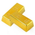 thumbnail image 3 of 2 Pcs Simulation Plastic Hollow Gold Bullion Fake Gold Brick Decorative Prop For Party Activity (golden), 3 of 3