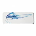 thumbnail image 1 of Watercolor Computer Mouse Pad, Hand Drawn Style Blue Butterfly Nature Inspired Art Brush Strokes in Soft Colors, Rectangle Non-Slip Rubber Mousepad Large, 31" x 12", Blue White, by Ambesonne, 1 of 2